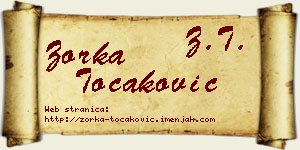 Zorka Točaković vizit kartica